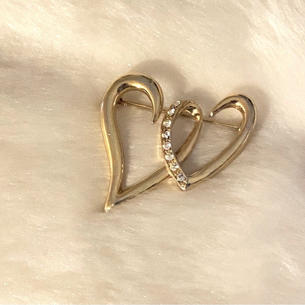 🌺🌸🌼Vintage Victorian double heart brooch.